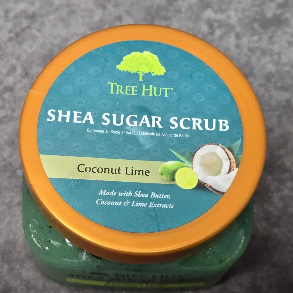 TREE HUT Coconut Lime Shea Sugar Scrub 18 oz | Exfoliating Body Care Set of 2